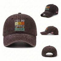 Funny I Tell Dad Jokes Periodically When Im In My Element Washed Cotton Baseball Cap Fathers Day