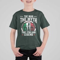 Funny Italian Dad T Shirt For Kid The Man The Myth The Italian Legend