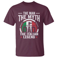 Funny Italian Dad T Shirt The Man The Myth The Italian Legend