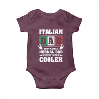 Funny Italian Dad Just Like A Normal Dad Except Much Cooler Baby Onesie Pinched Fingers Father's Day