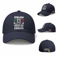Funny Italian Dad Just Like A Normal Dad Except Much Cooler Baseball Cap Pinched Fingers Father's Day