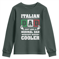 Funny Italian Dad Just Like A Normal Dad Except Much Cooler Youth Sweatshirt Pinched Fingers Father's Day