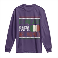Funny Italian Dad The Best Father Of The World Long Sleeve Shirt El Mejor Papa Del Mundo