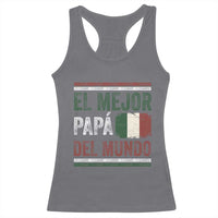 Funny Italian Dad The Best Father Of The World Racerback Tank Top El Mejor Papa Del Mundo