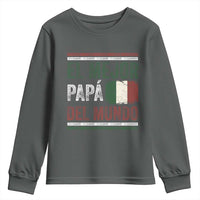 Funny Italian Dad The Best Father Of The World Youth Sweatshirt El Mejor Papa Del Mundo