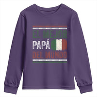 Funny Italian Dad The Best Father Of The World Youth Sweatshirt El Mejor Papa Del Mundo