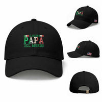 Funny El Mejor Papa Del Mundo Baseball Cap Mexican Father