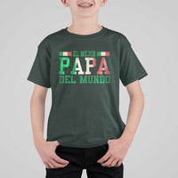 Funny El Mejor Papa Del Mundo T Shirt For Kid Mexican Father