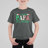 Funny El Mejor Papa Del Mundo T Shirt For Kid Mexican Father