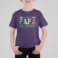 Funny El Mejor Papa Del Mundo T Shirt For Kid Mexican Father