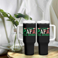 Funny El Mejor Papa Del Mundo Tumbler With Handle Mexican Father