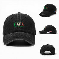 Funny El Mejor Papa Del Mundo Washed Cotton Baseball Cap Mexican Father