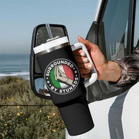 Funny Italian Slang Tumbler With Handle Surrounded By Stunads Che Vuoi