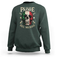Funny Italian Dad Sweatshirt El Mejor Padre Del Mundo Skull Father's Day