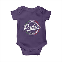 Funny Italian Dad Baby Onesie El Mejor Padre Del Mundo Father's Day