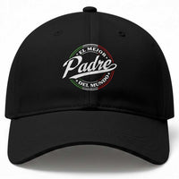 Funny Italian Dad Baseball Cap El Mejor Padre Del Mundo Father's Day