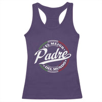 Funny Italian Dad Racerback Tank Top El Mejor Padre Del Mundo Father's Day