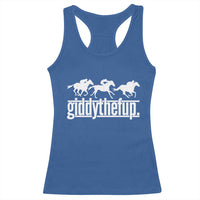 Funny Giddythefup Derby Day Racerback Tank Top Vintage Giddy Up Horse Racing