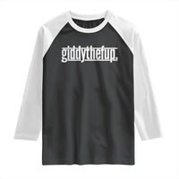Funny Giddythefup Derby Day Raglan Shirt Derby Giddy Up Horse Racing