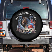 Celebrating 151 Years Derby Day Spare Tire Cover Horse Racing Horseshoe Flowers