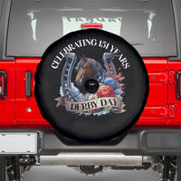 Celebrating 151 Years Derby Day Spare Tire Cover Horse Racing Horseshoe Flowers