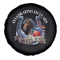 Celebrating 151 Years Derby Day Spare Tire Cover Horse Racing Horseshoe Flowers
