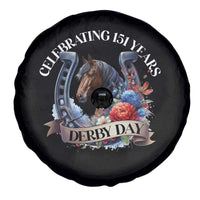 Celebrating 151 Years Derby Day Spare Tire Cover Horse Racing Horseshoe Flowers