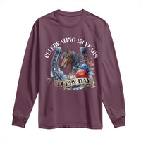 Celebrating 151 Years Derby Day Long Sleeve Shirt Horse Racing Horseshoe Flowers