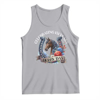 Celebrating 151 Years Derby Day Tank Top Horse Racing Horseshoe Flowers