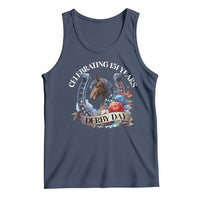 Celebrating 151 Years Derby Day Tank Top Horse Racing Horseshoe Flowers