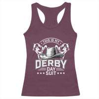 Funny This Is My Derby Day Suit Racerback Tank Top Horse Racing