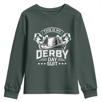 Funny This Is My Derby Day Suit Youth Sweatshirt Horse Racing