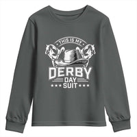 Funny This Is My Derby Day Suit Youth Sweatshirt Horse Racing