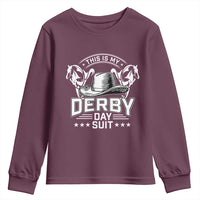 Funny This Is My Derby Day Suit Youth Sweatshirt Horse Racing