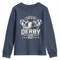Funny This Is My Derby Day Suit Youth Sweatshirt Horse Racing