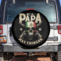 Funny Mexican Dad Spare Tire Cover El Papa Mas Chingon Vintage Mexico Skull