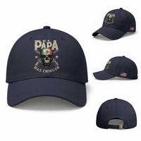Funny Mexican Dad Baseball Cap El Papa Mas Chingon Vintage Mexico Skull