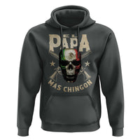 Funny Mexican Dad Hoodie El Papa Mas Chingon Vintage Mexico Skull