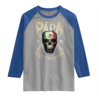Funny Mexican Dad Raglan Shirt El Papa Mas Chingon Vintage Mexico Skull
