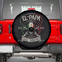 Funny El Papa Mas Chingon Spare Tire Cover Best Mexican Dad Father's Day Skull