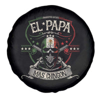 Funny El Papa Mas Chingon Spare Tire Cover Best Mexican Dad Father's Day Skull