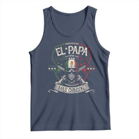 Funny El Papa Mas Chingon Tank Top Best Mexican Dad Father's Day Skull