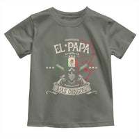 Funny El Papa Mas Chingon Toddler T Shirt Best Mexican Dad Father's Day Skull