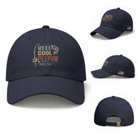 Funny Reel Cool Peepaw Baseball Cap Fishing Grandpa Fisherman Father's Day
