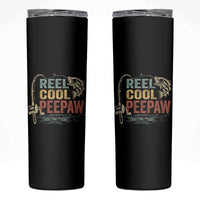 Funny Reel Cool Peepaw Skinny Tumbler Fishing Grandpa Fisherman Father's Day