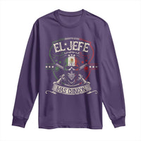 Funny El Jefe Mas Chingon Long Sleeve Shirt Mexican Boss