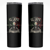 Funny El Jefe Mas Chingon Skinny Tumbler Mexican Boss