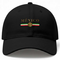 Mexican Heritage Pride Baseball Cap Mexico Vintage Flag Coat of Arms Graphic