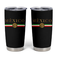 Mexican Heritage Pride Tumbler Cup Mexico Vintage Flag Coat of Arms Graphic
