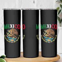 Mexican Coat Of Arms Mexico Vintage Flag Skinny Tumbler